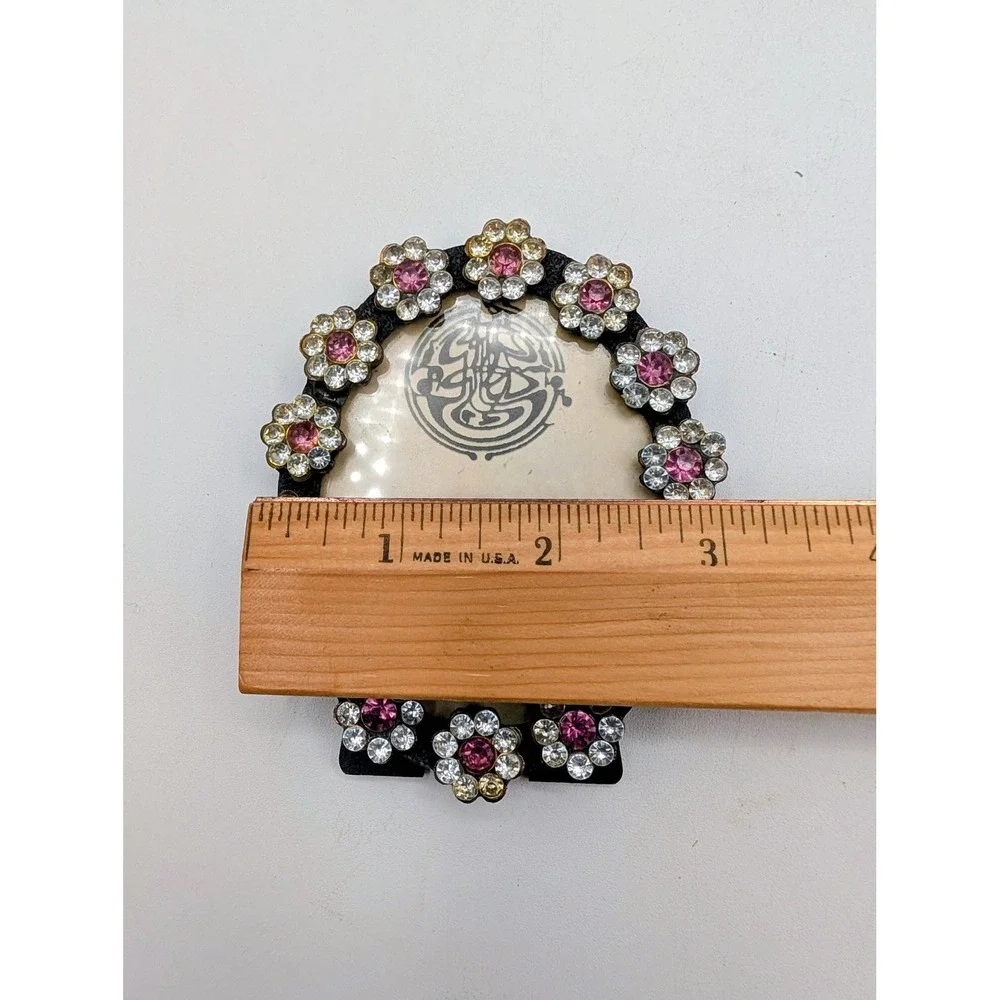 Class Act Studios French Collection Rhinestone Flower Oval Photo Frame 2.5x3.5
